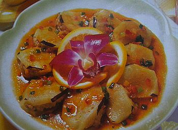 酸汁烧茄夹的做法