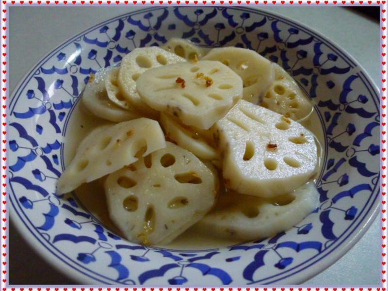 夏日消暑凉拌菜~桂花糖醋藕片的做法