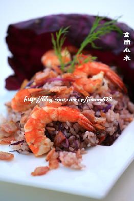 紫甘蓝乳酪烩米饭的做法