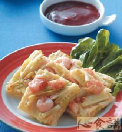 鲜虾韭黄煎饼的做法