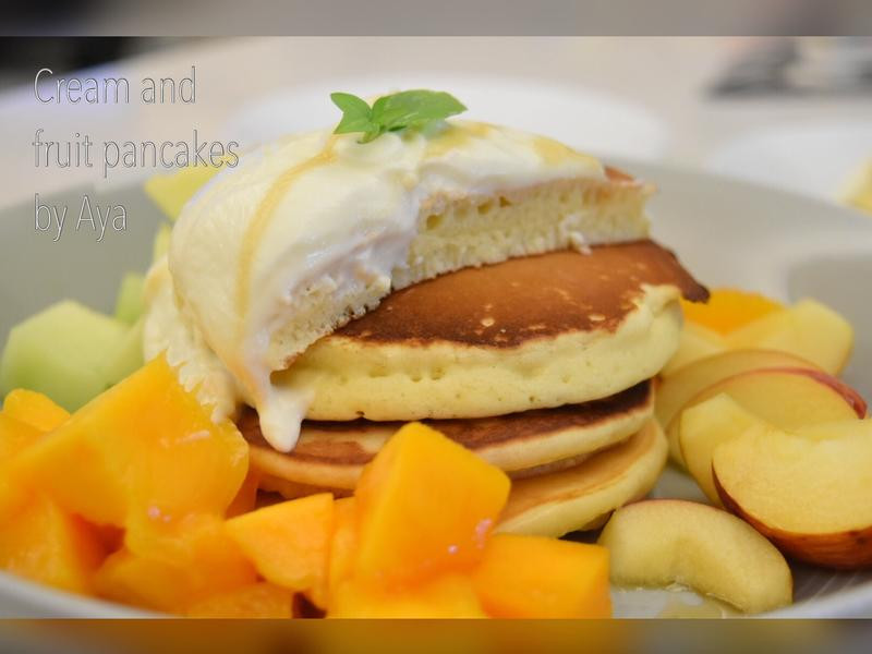 鲜奶油水果松饼的做法