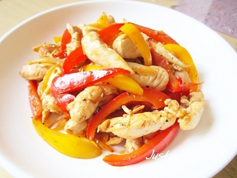 彩椒鸡柳的做法