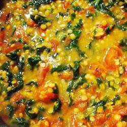 香辣红扁豆菠菜汤的做法