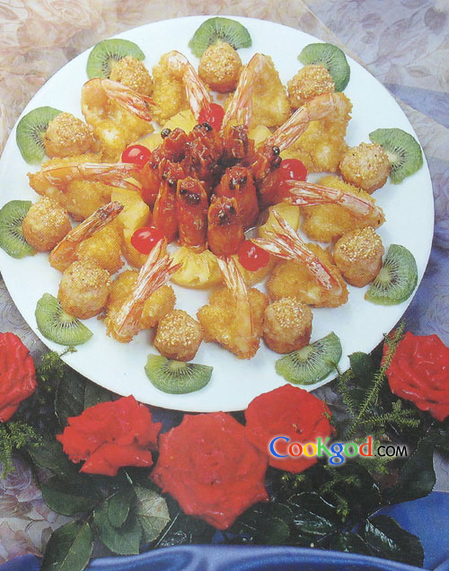 大虾三食的做法